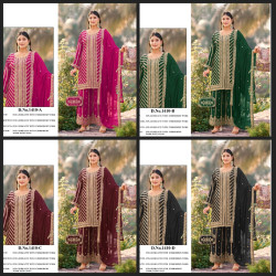 Premium Embroidered Georgette Palazzo Suit Set with Matching Purse